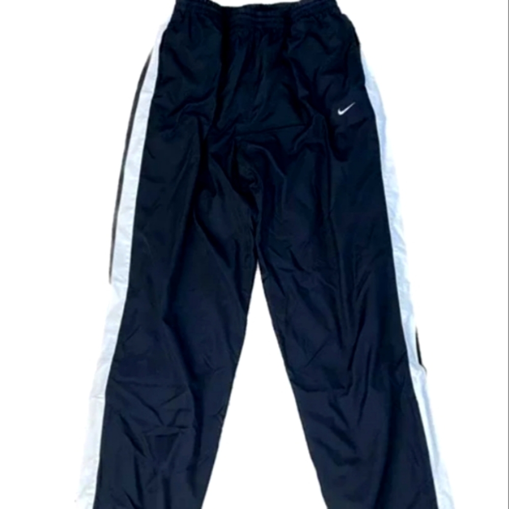 Nike Track Pants Men Large Black& White Swoosh Athletic Dry Fit Gym Men Casual